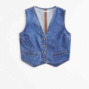Abercrombie Mara denim vest size medium NWT